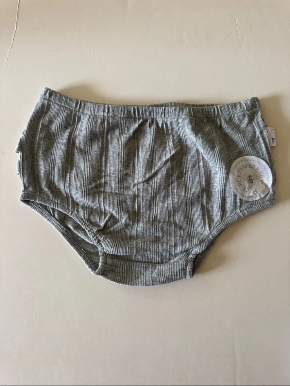 Burt’s Bees 🐝 Organic Cotton Kids Ruffled Training Pants - Gray - 24 months NWT
